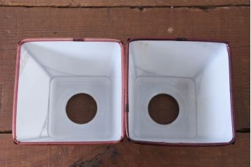 《引っ掛けシーリング式ペンダントライト加工費込み》　和製アンティーク　ベークライト　セルロイド装飾　昭和のなつかしさ漂ううペンダントライト2個セット(天井照明カバー、吊り下げ照明、シェード)(R-083837)