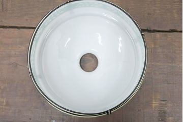《引っ掛けシーリング式ペンダントライト加工費込み》　和製アンティーク　セルロイド装飾　緑の葉模様が映える温もりあるペンダントライト(天井照明、吊り下げ照明、シェード、電笠)(R-083840)