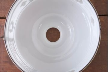 《引っ掛けシーリング式ペンダントライト加工費込み》　和製アンティーク　セルロイド装飾　上品な花模様の装飾が魅力的なペンダントライト(天井照明カバー、吊り下げ照明、シェード、電笠)(R-083841)