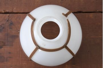 《引っ掛けシーリング式ペンダントライト加工費込み》　和製アンティーク　セルロイド装飾　丸みを帯びた愛らしいフォルムのペンダントライト(天井照明カバー、吊り下げ照明、シェード、電笠)(R-083845)