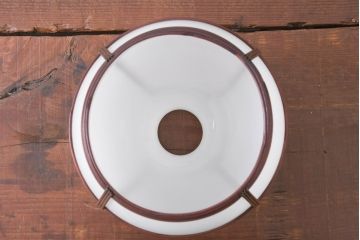 《引っ掛けシーリング式ペンダントライト加工費込み》　和製アンティーク　セルロイド装飾　丸みを帯びた愛らしいフォルムのペンダントライト(天井照明カバー、吊り下げ照明、シェード、電笠)(R-083845)