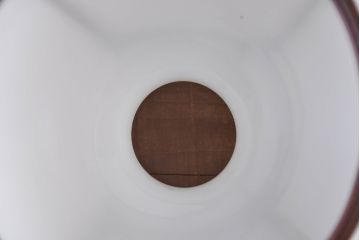 《引っ掛けシーリング式ペンダントライト加工費込み》　和製アンティーク　セルロイド装飾　丸みを帯びた愛らしいフォルムのペンダントライト(天井照明カバー、吊り下げ照明、シェード、電笠)(R-083845)