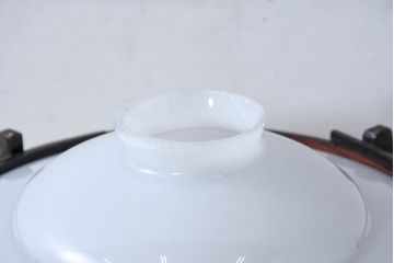 和製アンティーク　六角模様の装飾付き和風ペンダントライト(天井照明、吊り下げ照明カバー、シェード、電笠)(R-083846)