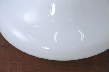 和製アンティーク　優美なフォルムが空間にやさしい印象を添える乳白ガラスペンダントライト2個セット(天井照明カバー、吊り下げ照明、シェード、電笠)(R-083848)