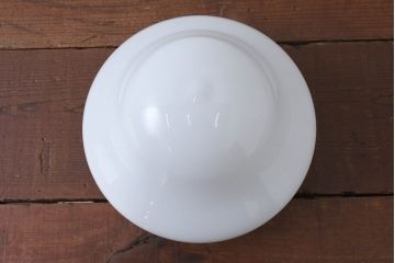和製アンティーク　優美なフォルムが空間にやさしい印象を添える乳白ガラスペンダントライト(天井照明カバー、吊り下げ照明、シェード、電笠)(R-083849)