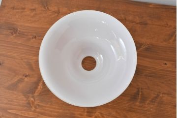 和製アンティーク　柔らかな光を演出する美しいガラスランプシェード2個セット(照明カバー、吊り下げ照明、ペンダントライト、天井照明、電笠)(R-083852)