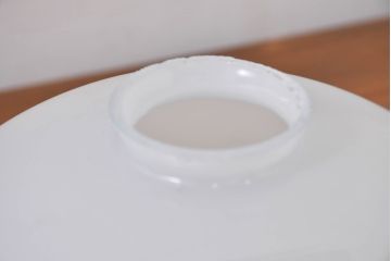 和製アンティーク　薔薇(バラ)　繊細なガラス絵が彩るレトロランプシェード2個セット(照明カバー、吊り下げ照明、ペンダントライト、天井照明、電笠)(R-083853)