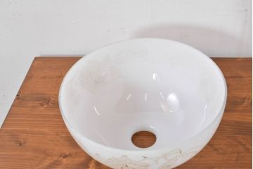 和製アンティーク　薔薇(バラ)　繊細なガラス絵が彩るレトロランプシェード2個セット(照明カバー、吊り下げ照明、ペンダントライト、天井照明、電笠)(R-083854)