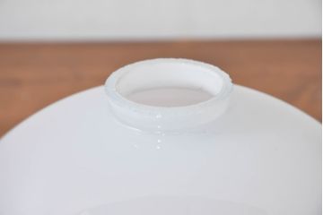 和製アンティーク　薔薇(バラ)　繊細なガラス絵が彩るレトロランプシェード(照明カバー、吊り下げ照明、ペンダントライト、天井照明、電笠)(R-083856)