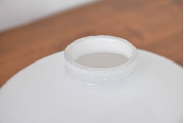 和製アンティーク　薔薇(バラ)　繊細なガラス絵が彩るレトロランプシェード(照明カバー、吊り下げ照明、ペンダントライト、天井照明、電笠)(R-083857)