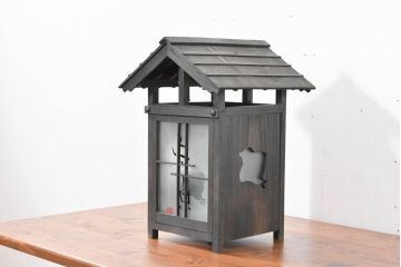 和製ビンテージ　風情ある佇まいで空間を彩るスタンドライト(間接照明、卓上照明、テーブルライト、行灯、行燈、ヴィンテージ)(R-083867)
