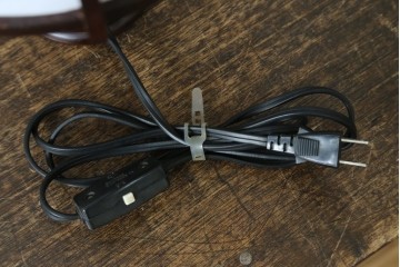 和製ヴィンテージ　民芸家具　木芸研究会　温かみある木製フレームが魅力的なスタンドライト　(R-083869)