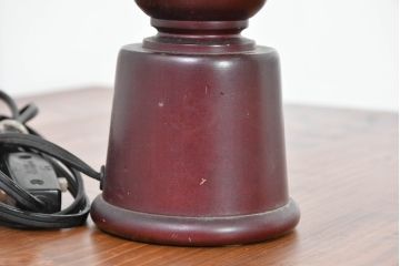 和製ビンテージ　民芸家具　木芸研究会　温かみある木製フレームが魅力的なスタンドライト(テーブルランプ、テーブル照明、テーブルライト、デスクライト、デスクスタンド、卓上照明、ヴィンテージ)(R-083869)