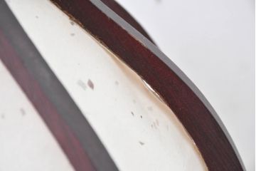 和製ビンテージ　民芸家具　木芸研究会　温かみある木製フレームが魅力的なスタンドライト(テーブルランプ、テーブル照明、テーブルライト、デスクライト、デスクスタンド、卓上照明、ヴィンテージ)(R-083869)