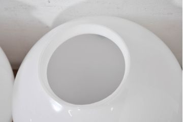 《引っ掛けシーリング式ペンダントライト加工費込み》　和製アンティーク　球体型　丸いフォルムが可愛らしいペンダントライト2個セット(吊り下げ照明、天井照明、シェード、電笠、照明カバー)(R-083871)