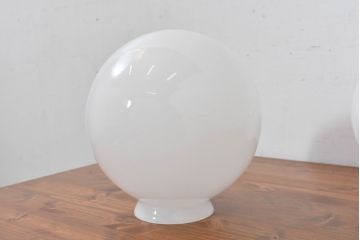 《引っ掛けシーリング式ペンダントライト加工費込み》　和製アンティーク　球体型　丸いフォルムが可愛らしいペンダントライト2個セット(吊り下げ照明、天井照明、シェード、電笠、照明カバー)(R-083872)