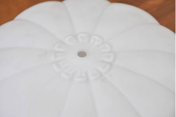 和製アンティーク　タッセル付き　ふっくらと丸みのあるぼんぼり型フォルムが可愛らしいランプシェード(照明カバー、吊り下げ照明、ペンダントライト、天井照明、電笠)(R-083877)