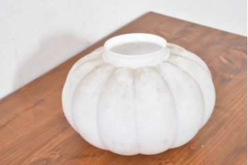 《引っ掛けシーリング式ペンダントライト加工費込み》　和製アンティーク　ふっくらと丸みのあるぼんぼり型フォルムが可愛らしいランプシェード(照明カバー、吊り下げ照明、ペンダントライト、天井照明、電笠)(R-083878)