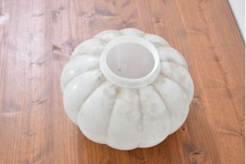 《引っ掛けシーリング式ペンダントライト加工費込み》　和製アンティーク　ふっくらと丸みのあるぼんぼり型フォルムが可愛らしいランプシェード(照明カバー、吊り下げ照明、ペンダントライト、天井照明、電笠)(R-083878)