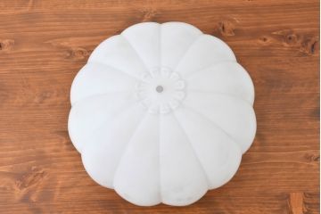 《引っ掛けシーリング式ペンダントライト加工費込み》　和製アンティーク　ふっくらと丸みのあるぼんぼり型フォルムが可愛らしいランプシェード(照明カバー、吊り下げ照明、ペンダントライト、天井照明、電笠)(R-083878)