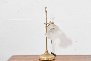 和製ビンテージ　INTERFORM(インターフォルム)　クラシカルな美しさをデスクに添えるアンティーク調デスクスタンド(テーブルスタンド、スタンドライト、卓上照明、テーブル照明、テーブルライト、デスクライト、ヴィンテージ)(R-083879)