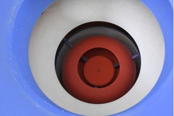 デンマークビンテージ　Louis Poulsen(ルイスポールセン)　PH5(ピーエイチ・ファイブ)　鮮やかで落ち着きのあるブルーのカラーが魅力的なペンダントライト(天井照明、吊り下げ照明、ランプシェード、北欧、ヴィンテージ)(R-083885)