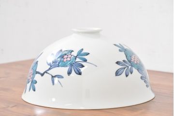 和製アンティーク　オールドノリタケ(日陶)　柘榴の図　手書きの繊細さと自然美を感じさる照明カバー(シェード、電笠、吊り下げ照明、ペンダントライト)(R-083886)