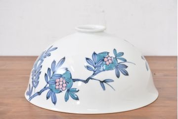 和製アンティーク　オールドノリタケ(日陶)　柘榴の図　手書きの繊細さと自然美を感じさる照明カバー(シェード、電笠、吊り下げ照明、ペンダントライト)(R-083886)