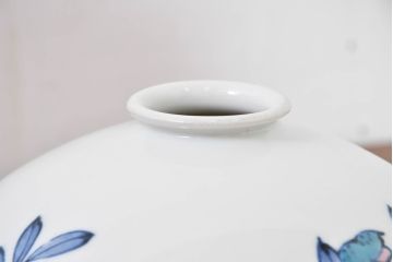 和製アンティーク　オールドノリタケ(日陶)　柘榴の図　手書きの繊細さと自然美を感じさる照明カバー(シェード、電笠、吊り下げ照明、ペンダントライト)(R-083886)