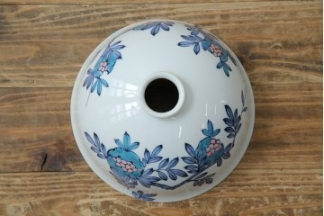 和製アンティーク　オールドノリタケ(日陶)　柘榴の図　手書きの繊細さと自然美を感じさる吊り下げ照明　(R-083886)