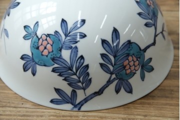 和製アンティーク　オールドノリタケ(日陶)　柘榴の図　手書きの繊細さと自然美を感じさる吊り下げ照明　(R-083886)