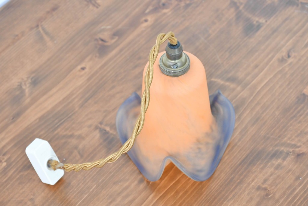 フランスヴィンテージ　波打つフォルムが印象的なペンダントライト　(R-083889)