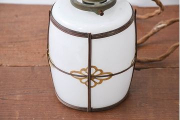 和製アンティーク　セルロイド装飾　素朴で愛らしいフォルムが魅力のペンダントライト(天井照明、吊り下げ照明、シェード、電笠)(R-083892)