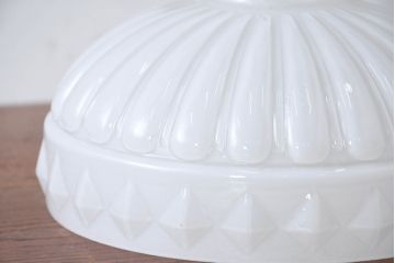 和製アンティーク　被せガラス　レトロな雰囲気と可愛らしいデザインが魅力の電笠(ペンダントライト、吊り下げ照明、天井照明、シェード)(R-083899)