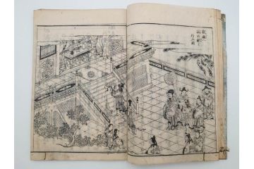 江戸期　享和3年　上垣守国　西村中和・速水春暁斎画　「養蚕秘録」　3冊揃(蚕業、上垣伊兵衛守国、扶桑園第一産、木版画、絵入本、和本、古書)(R-083900)