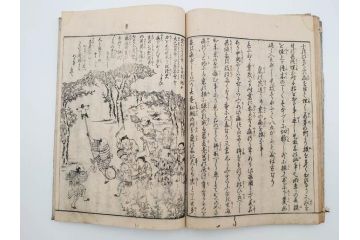 江戸期　享和3年　上垣守国　西村中和・速水春暁斎画　「養蚕秘録」　3冊揃(蚕業、上垣伊兵衛守国、扶桑園第一産、木版画、絵入本、和本、古書)(R-083900)