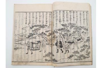 江戸期　享和3年　上垣守国　西村中和・速水春暁斎画　「養蚕秘録」　3冊揃(蚕業、上垣伊兵衛守国、扶桑園第一産、木版画、絵入本、和本、古書)(R-083900)