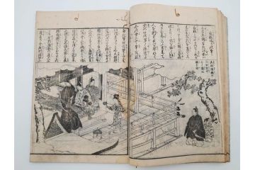 江戸期　享和3年　上垣守国　西村中和・速水春暁斎画　「養蚕秘録」　3冊揃(蚕業、上垣伊兵衛守国、扶桑園第一産、木版画、絵入本、和本、古書)(R-083900)