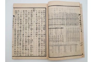安政3年　安政再販　木下義俊　「武用弁略・武用辨略」　8冊揃(武具、射事、弓矢、馬事、備器、着具、鷹犬、木版画、古書、和本)(R-083901)