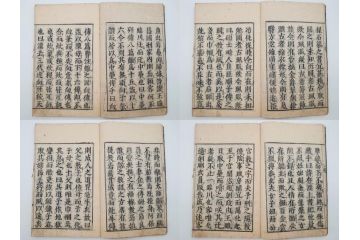 江戸期　承応2年　「新刻古列女傳(伝)」　8冊揃(木版画、伝記、絵入本、古書、和本)(R-083902)
