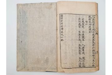 江戸期　承応2年　「新刻古列女傳(伝)」　8冊揃(木版画、伝記、絵入本、古書、和本)(R-083902)
