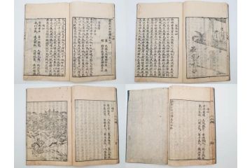 江戸期　承応2年　「新刻古列女傳(伝)」　8冊揃(木版画、伝記、絵入本、古書、和本)(R-083902)