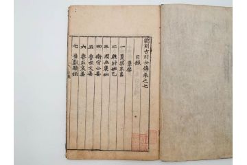 江戸期　承応2年　「新刻古列女傳(伝)」　8冊揃(木版画、伝記、絵入本、古書、和本)(R-083902)