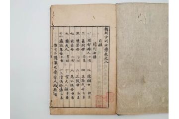 江戸期　承応2年　「新刻古列女傳(伝)」　8冊揃(木版画、伝記、絵入本、古書、和本)(R-083902)