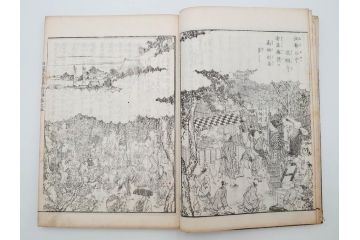 「日蓮大士真実伝」　5冊揃(木版画、絵入本、古書、和本、仏教、日蓮宗)(R-083903)