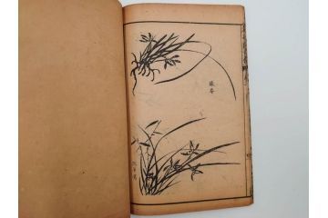 中国　上海天宝書局　「芥子園画伝」　唐本　4帙　16冊セット(木版画、古書、和本)(R-083906)