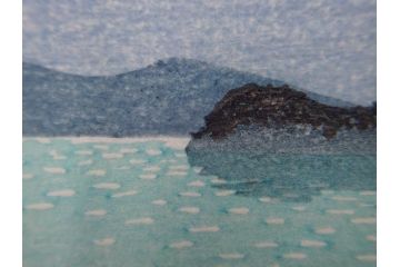 真作　後摺り わたなべ印　昭和8年川瀬巴水 松嶋島双子島」 幻想的な色彩美に惹かれる木版画　(R-083909)