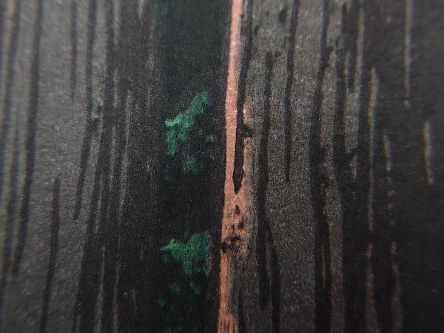 真作　後摺り木版画　わたなべ印　昭和5年川瀬巴水作　「日光街道」　(R-083913)