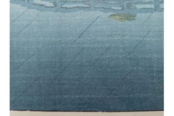 真作　後摺り木版画　わたなべ印　昭和6年川瀬巴水作　「品川」　(R-083915)