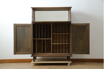 和製ビンテージ　永田良介商店　クラシカルな重厚感と実用性を兼ね備えたライティングビューロー(ワークデスク、簿記机、在宅ワーク用、在宅用、ヴィンテージ)(R-083922)